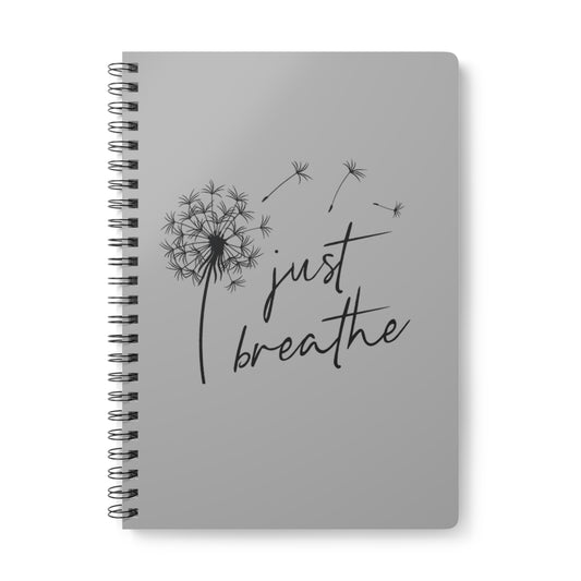Dandelion Just Breathe Wirobound Notebook - A5 Softcover Journaling Essential