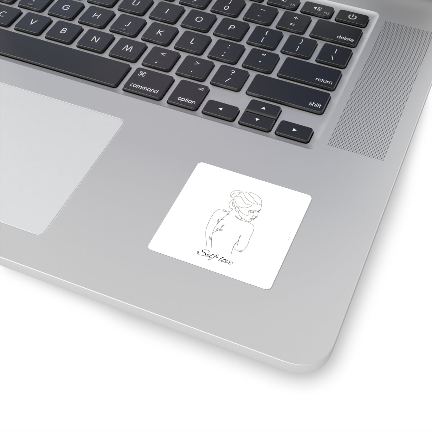 Self-Love Square Stickers - Minimalist Design for Self-Care & Motivation